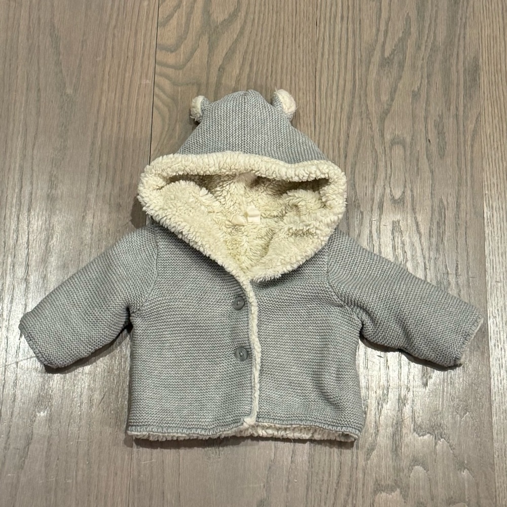 GAP Cream Baby Jacket with Hood